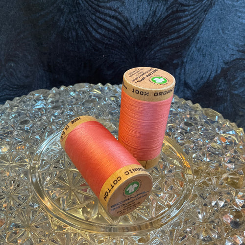 Organic Cotton Thread - Burnt Coral 4807 - 30/2 weight - 275 meters